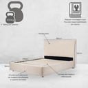 Ver imagem 2 de Cama Estofada Ciela Queen 122 Cm X 180 Cm Bege