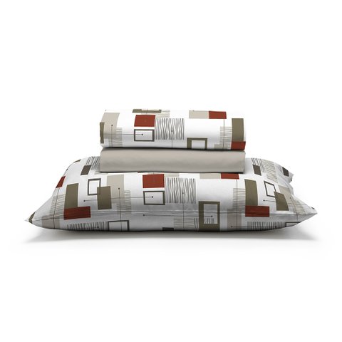 Jogo de Cama Solteiro 180 Fios Fiori - Samuel (7819)