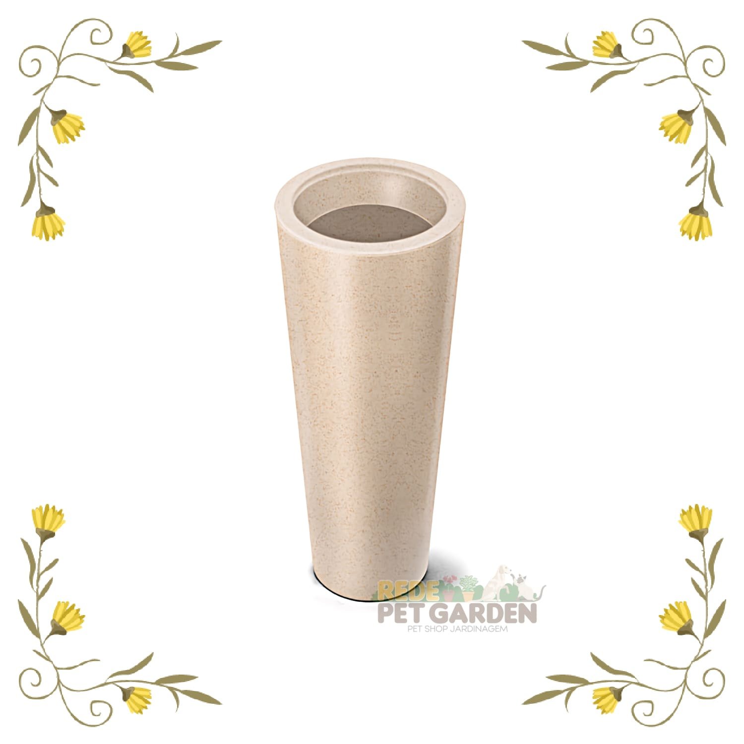 Vaso Polietileno Decorativo Plástico Para Plantas 70 Cm - 4