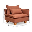 Ver imagem 5 de Sofá Modular 2 Lugares com Chaise e Pé Bolinha Sôma CabeCasa MadeiraOriginals