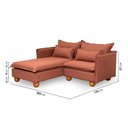 Ver imagem 4 de Sofá Modular 2 Lugares com Chaise e Pé Bolinha Sôma CabeCasa MadeiraOriginals