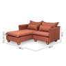 Sofá Modular 2 Lugares com Chaise e Pé Bolinha Sôma CabeCasa MadeiraOriginals - 4