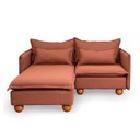 Ver imagem 3 de Sofá Modular 2 Lugares com Chaise e Pé Bolinha Sôma CabeCasa MadeiraOriginals