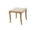 Ver imagem 1 de Banqueta Izza Estofada Cor Papel com Base Madeira Amêndoa 45cm - 69351