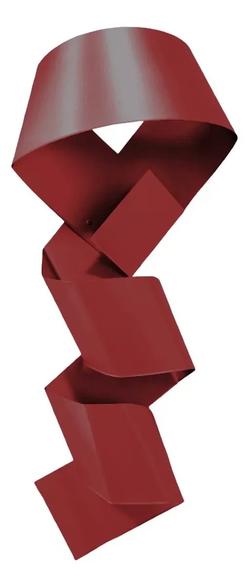 Decoração Escultura de Parede de Metal Exclusivo no Brasil Home Decor Vermelho