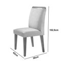 Ver imagem 4 de Sala de Jantar Mesa Olímpia 120CM MDF Canto Copo com 4 Cadeiras Athenas Moderna