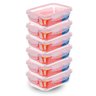 Kit com 6 Potes de Vidro Hermético 1,0l Retangular Invicta - 1