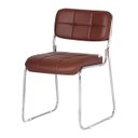Ver imagem 2 de Cadeira Interlocutor Estofada Denver - Cor Café - 30407