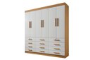 Ver imagem 1 de Guarda Roupa Roupeiro Monaco Plus 6 Portas Cinamomo Off White - D'Doro