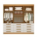 Ver imagem 4 de Guarda Roupa Roupeiro Monaco Plus 6 Portas Cinamomo Off White - D'doro
