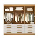 Ver imagem 2 de Guarda Roupa Roupeiro Monaco Plus 6 Portas Cinamomo Off White - D'Doro
