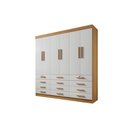 Ver imagem 1 de Guarda Roupa Roupeiro Monaco Plus 6 Portas Cinamomo Off White - D'doro