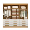 Ver imagem 3 de Guarda Roupa Roupeiro Monaco Plus 6 Portas Cinamomo Off White - D'Doro