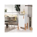 Ver imagem 2 de Armário Buffet Posseidon 1 Porta com Pés de Madeira - Branco