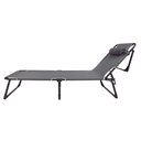 Ver imagem 2 de Cadeira Espreguiçadeira Lounge Dobrável Pelegrin PEL-3510 Cinza