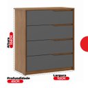 Ver imagem 6 de Cômoda 4 Gavetas Atria Demobile