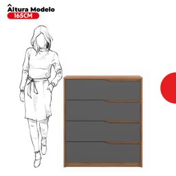 Cômoda 4 Gavetas Atria Demobile - 9