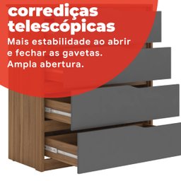 Cômoda 4 Gavetas Atria Demobile - 5