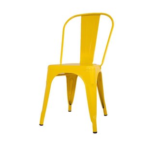 Cadeira Iron Tolix Design Industrial Jantar Cozinha Casa Amarelo