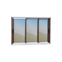 Ver imagem 1 de Janela Alumínio Elite 3 Folhas Moveis 1/3 100 x 240 V.Reflex Mix Corten Brimak