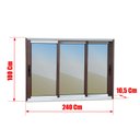 Ver imagem 4 de Janela Alumínio Elite 3 Folhas Moveis 1/3 100 x 240 V.Reflex Mix Corten Brimak