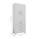 Ver imagem 2 de Roupeiro 2 Portas e 3 Gavetas Sneek Branco