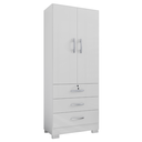 Ver imagem 4 de Roupeiro 2 Portas e 3 Gavetas Sneek Branco