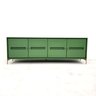 Balcão Buffet Paraty 220 Cm Laca Pés Metal e Palhinha Verde - 5