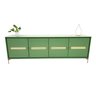 Balcão Buffet Paraty 220 Cm Laca Pés Metal e Palhinha Verde - 2
