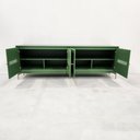 Ver imagem 3 de Balcão Buffet Paraty 220 Cm Laca Pés Metal e Palhinha Verde