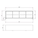 Ver imagem 6 de Balcão Buffet Paraty 220 Cm Laca Pés Metal e Palhinha Verde