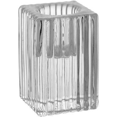 Castiçal de Vidro Transparente para Velas Decorativo Chique - 1