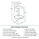 Ver imagem 2 de Kit 4 Banquetas para Balcão Cozinha Gourmet Junco Preto Bancada Ilha Banco 60cm Itagold