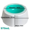 Ver imagem 6 de Tigela Água Fria Gelada P/caes Gatos Bebedouro Pet 970ml