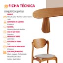 Ver imagem 6 de Sala de Jantar Mesa Noronha 220cm Tampo Laminado Canto Barril com 8 Cadeiras Solaris Gold