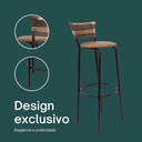 Ver imagem 4 de Kit 2 Cadeiras Alta 80cm para Balcão Ilha Bancada Área Gourmet Bar Piscina Banqueta Itagold