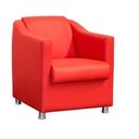 Ver imagem 1 de Poltrona Beatriz confort vermelho suede para sala de estar,salão escritoria Dalaqua-Decor