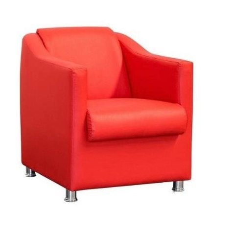 Poltrona Beatriz confort vermelho suede para sala de estar,salão escritoria Dalaqua-Decor