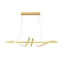 Ver imagem 4 de Lustre Pendente Moderno Sinus Led 45w 3 em 1 em Alumínio Dourado para Ambientes Sofisticados