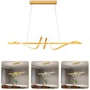 Ver imagem 6 de Lustre Pendente Moderno Sinus Led 45w 3 em 1 em Alumínio Dourado para Ambientes Sofisticados