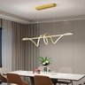 Lustre Pendente Moderno Sinus Led 45w 3 em 1 em Alumínio Dourado para Ambientes Sofisticados - 1