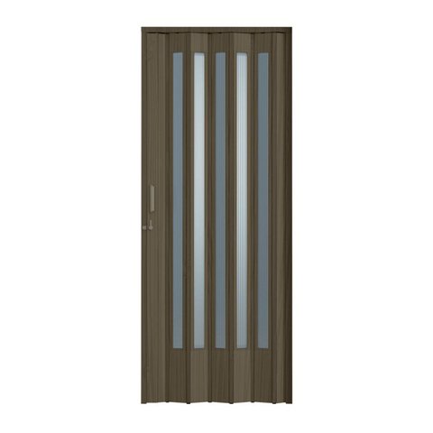 Porta Sanfonada de PVC Translucido 210cm x 60cm Plastporta Bcf Marrom/Wengue com