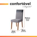 Ver imagem 4 de Conjunto Sala de Jantar Mesa 1,60m com Vidro 6 Cadeiras Montreal