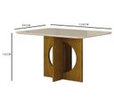 Ver imagem 4 de Mesa Lorena 1,20 Freijó Tampo Off C/vidro 4 Cadeiras Lorena