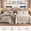 Ver mais imagens de Conjunto Cama King Mallory 300 Fios Bordada 3 Peças:Palha