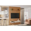 Ver imagem 1 de Home P/ Tv até 75 Pol Modular 1.8 Ripado C/ 1 Porta 1 Prat. 180x250cm Nature/off White - Linea