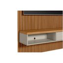 Ver imagem 3 de Home P/ Tv até 75 Pol Modular 1.8 Ripado C/ 1 Porta 1 Prat. 180x250cm Nature/off White - Linea