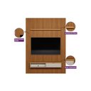 Ver imagem 5 de Home P/ Tv até 75 Pol Modular 1.8 Ripado C/ 1 Porta 1 Prat. 180x250cm Nature/off White - Linea