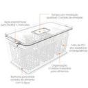 Ver imagem 2 de Kit 2 Organizadores de Geladeira 6l com 6 Cestos Plásticos Frutas Dry Coza Grande Cozinha
