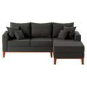 Ver imagem 2 de Sofá Beny com Chaise Direita, 2,00x1,40m, 3 Lugares, Linho, Base em Madeira.